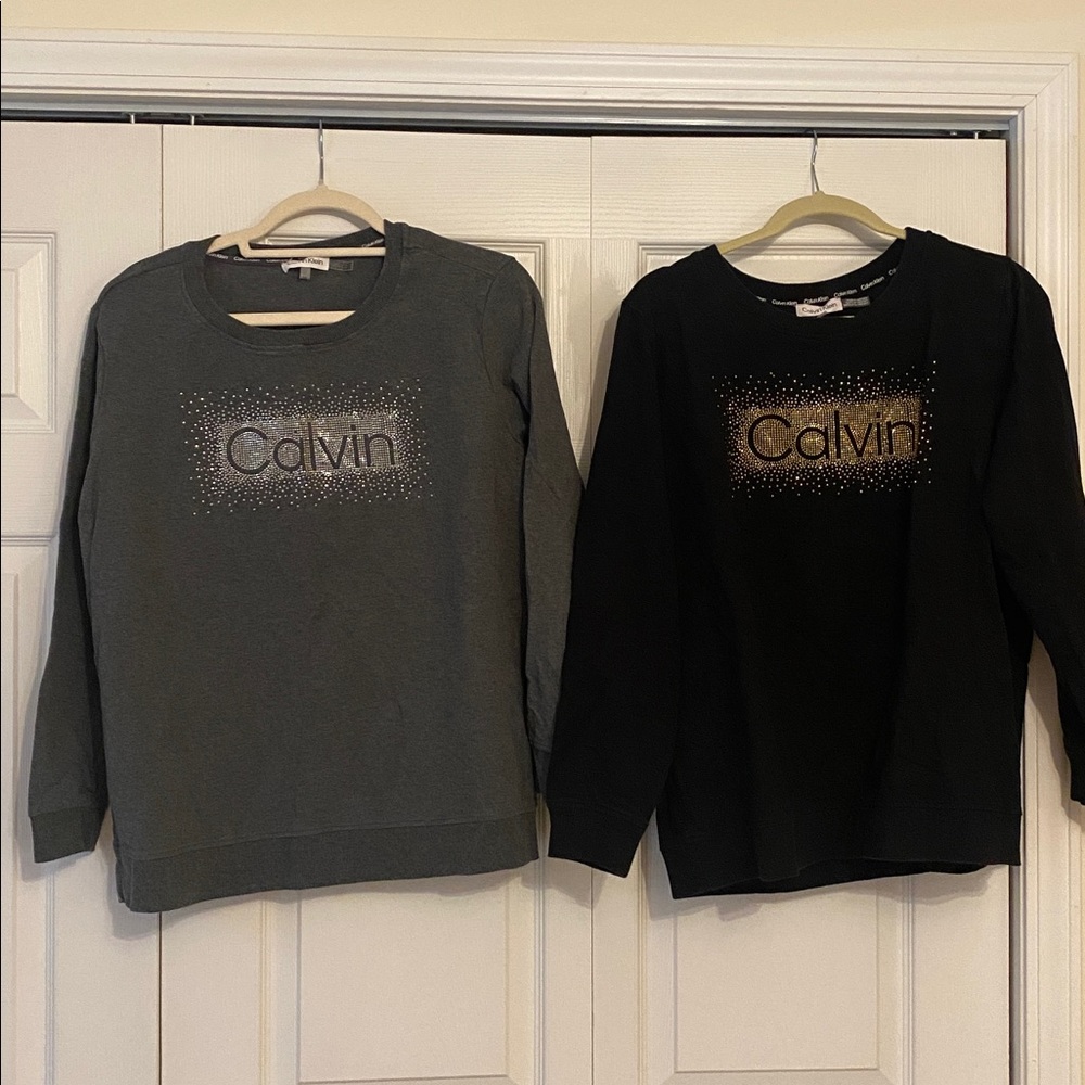 Calvin Klein Gray and Black Sweatshirts